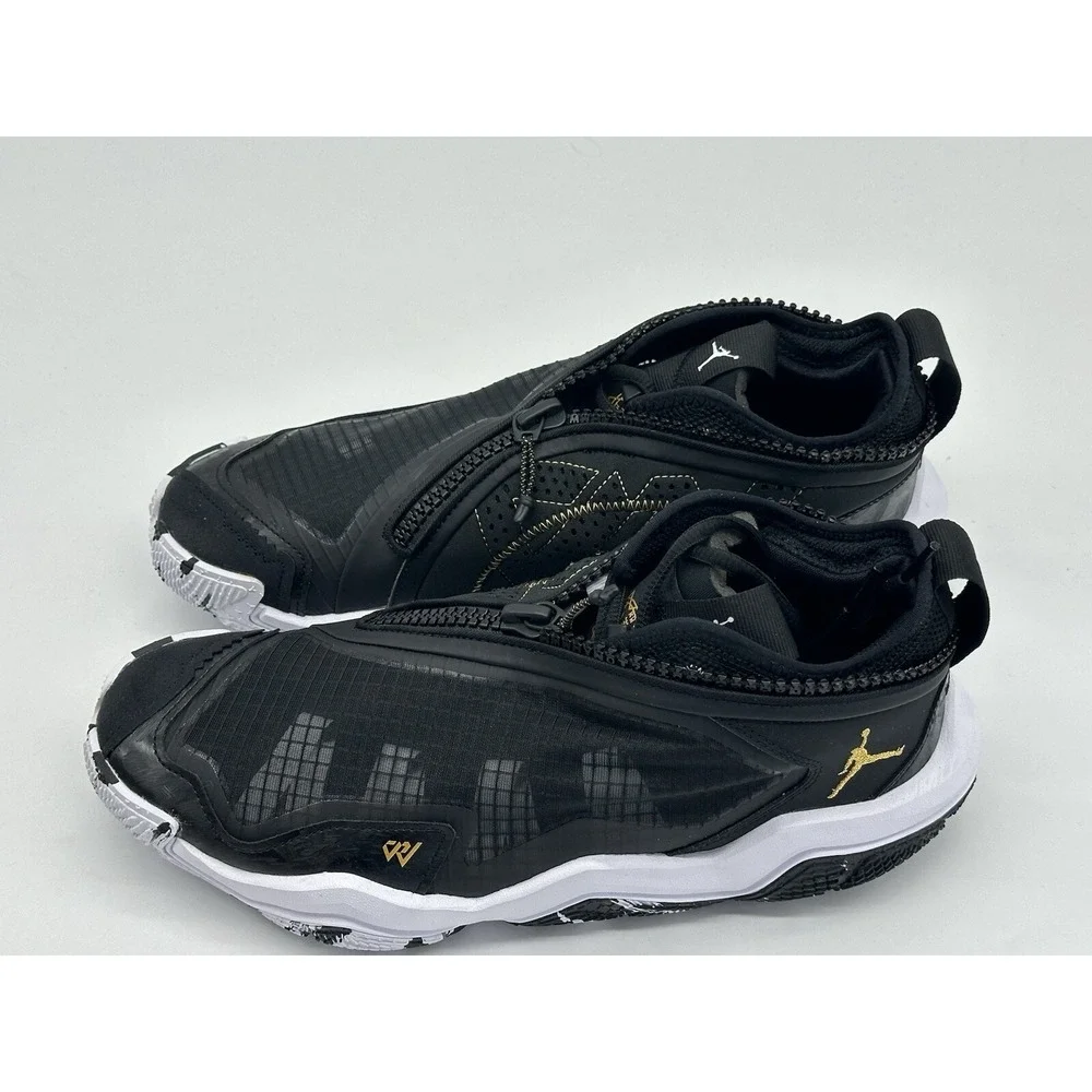 Size 9.5 *Refurbished by Nike* Air Jordan Why Not Zer0.6 Black Gold DO7189-071